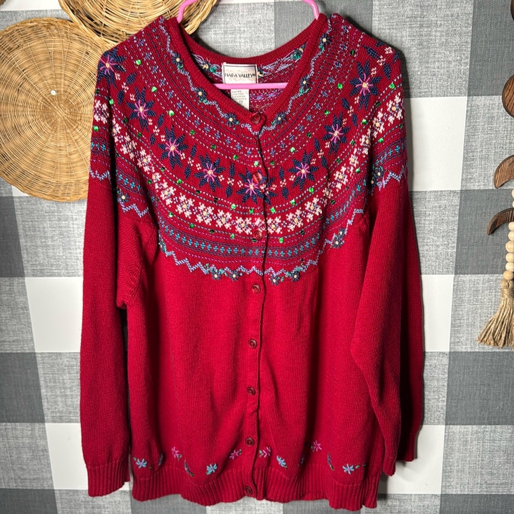 Vtg Napa Valley Woman’s Cardigan